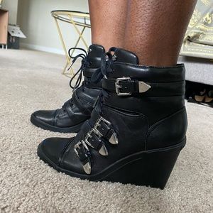 Michael Kors Black Wedge Sneakers 8.5